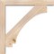 Ekena Millwork Imperial Block Smooth Bracket w/ Offset Brace, Douglas Fir, 5 1/2"W x 36"D x 36"H BKT0604X36X36IMP05SDF - alternate 2